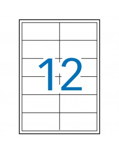 Apli Etiquetas Blancas Permanentes para Laser 97.0 x 42.4mm 250 Hojas