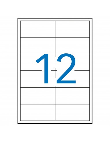 Apli Etiquetas Blancas Permanentes para Laser 97.0 x 42.4mm 250 Hojas