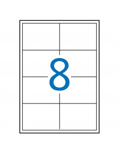 Apli Etiquetas Blancas Permanentes para Laser 97.0 x 67.7mm 250 Hojas