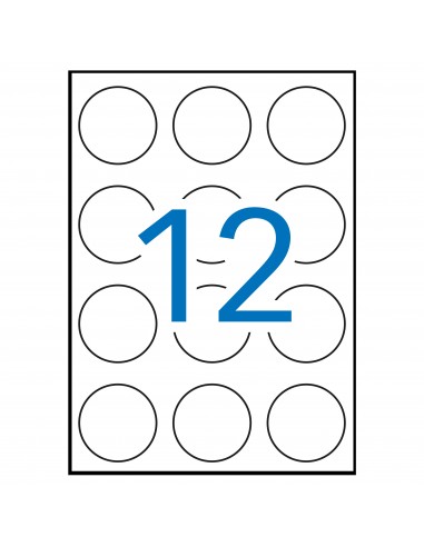 Apli Etiquetas Rojo Fluorescente Permanentes Ø 60.0mm 20 Hojas