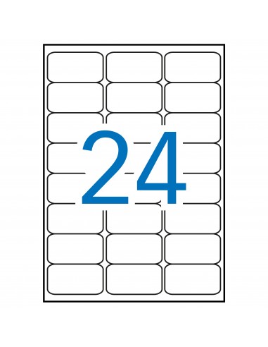 Apli Etiquetas Naranja Fluorescente Permanentes 64.0 x 33.9mm 20 Hojas