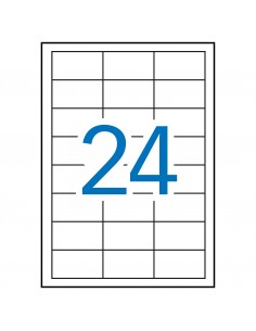 Apli Etiquetas Blancas Removibles 64.6 x 33.8mm 100 Hojas