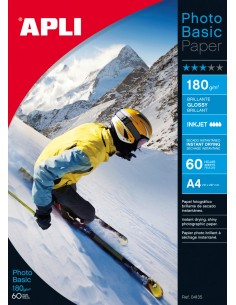 Apli Papel Fotografico Photobasic A4 180g 60 Hojas