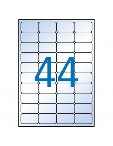 Apli Etiquetas Transparentes Permanentes 48.5 x 25.4mm 10 Hojas