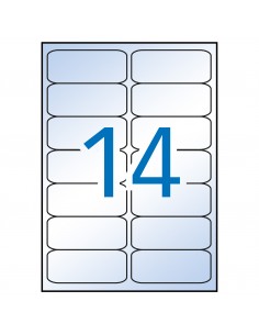 Apli Etiquetas Transparentes Permanentes 99.1 x 38.1mm 10 Hojas