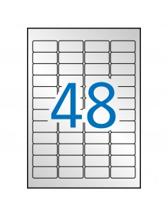 Apli Etiquetas Metalizadas Plata 45.7 x 21.2mm 20 Hojas