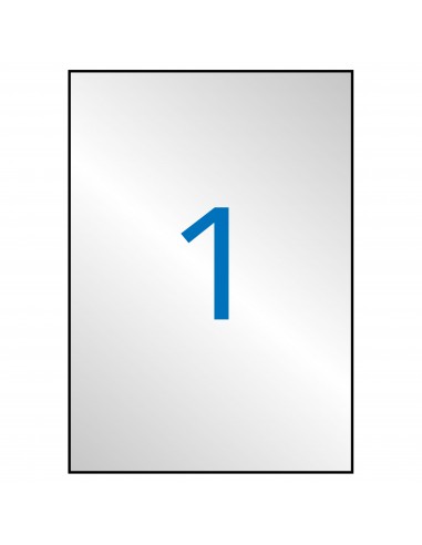 Apli Etiquetas Metalizadas Plata 210.0 x 297.0mm 20 Hojas