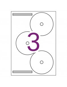 Apli Etiquetas CD DVD Permanentes Dorso Opaco 100 Hojas I L C