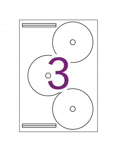 Apli Etiquetas CD DVD Permanentes Dorso Opaco 100 Hojas I L C