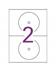 Apli Etiquetas CD DVD Permanentes Tamaño Mega Brillante 10 Hojas L C