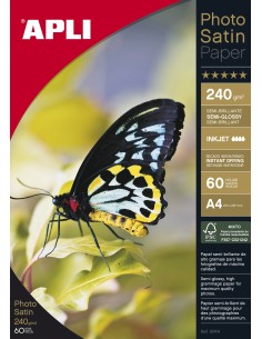 Apli Papel Fotografico Photosatin A4 240g 60 Hojas