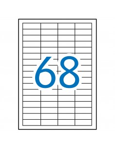 Apli Etiquetas Blancas Permanentes 48.5 x 16.9mm 500 Hojas