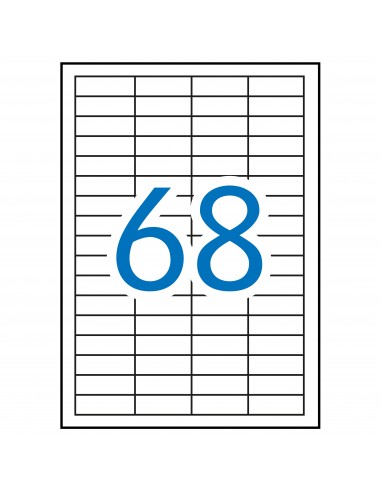 Apli Etiquetas Blancas Permanentes 48.5 x 16.9mm 500 Hojas