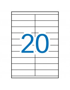 Apli Etiquetas Blancas Permanentes 105.0 x 29.0mm 500 Hojas