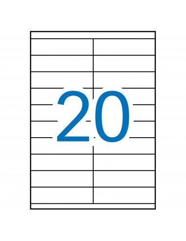 Apli Etiquetas Blancas Permanentes 105.0 x 29.0mm 500 Hojas