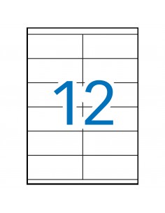 Apli Etiquetas Blancas Permanentes 105.0 x 48.0mm 500 Hojas