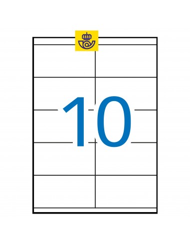 Apli Etiquetas Blancas Permanentes para Laser 105 x 57mm 250 Hojas