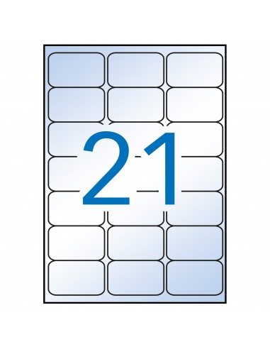 Apli Etiquetas Transparentes Permanentes 63.5 x 38.1mm 10 Hojas