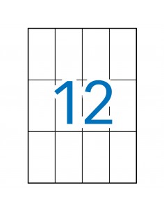 Apli Etiquetas A5 Blancas 70.0 x 37.0mm 15 Hojas