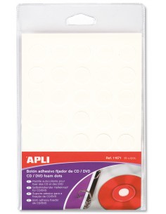 Apli Boton Fijador Blanco para CD DVD 35 U.