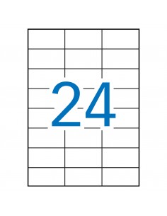 Apli Etiquetas Blancas Opacas 70.0 x 37.0mm 20 Hojas