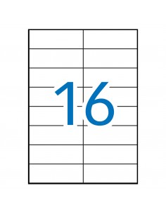 Apli Etiquetas Blancas Extrafuertes 105.0 x 37.0mm 100 Hojas