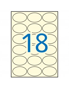 Apli Etiquetas Crema Permanentes 63.5 x 42.3mm 20 Hojas