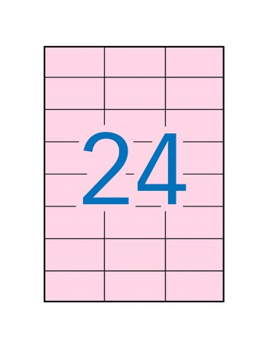 Apli Etiquetas Rosa Pastel Permanentes 70.0 x 37.0mm 20 Hojas