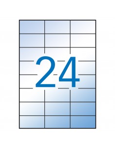 Apli Etiquetas Translucidas Resistentes Intemperie 70.0 x 37.0mm 100 Hojas