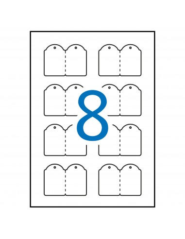 Apli Etiquetas Colgantes Imprimibles 36.0 x 53.0mm 10 Hojas