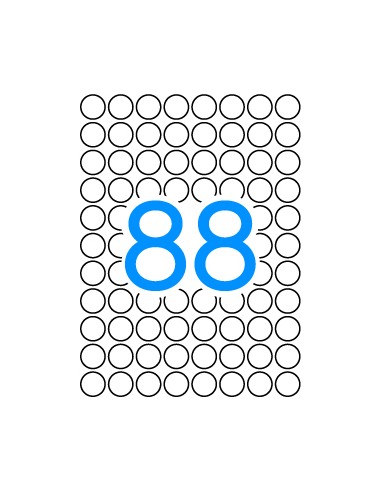 Apli Etiquetas A5 Amarillas Ø 16.0mm 8 Hojas