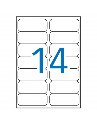 Apli Etiquetas Blancas Resistentes Intemperie 99.1 x 38.1mm 20 Hojas