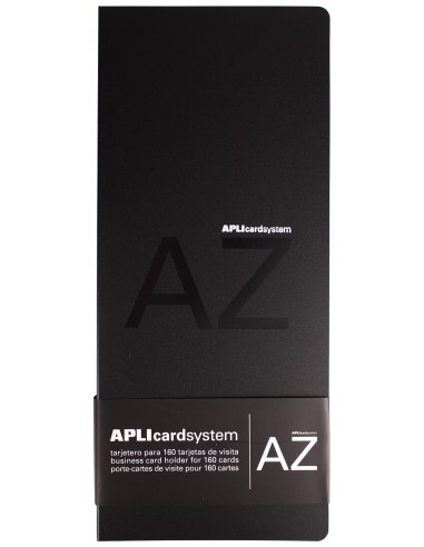 Apli Tarjetero de Polipropileno Negro 160 Tarjetas