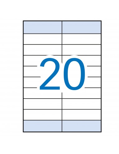 Apli Etiquetas Blancas Permanentes 105.0 x 28.75mm 100 Hojas