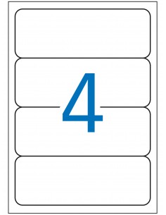 Apli Etiquetas Blancas para Archivo 190.0 x 61.0mm 10 Hojas