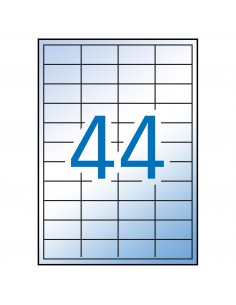 Apli Etiquetas Translucidas Resistentes Intemperie 48.5 x 25.4mm 100 Hojas