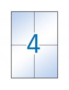Apli Etiquetas Translucidas Resistentes Intemperie 105.0 x 148.0mm 20 Hojas