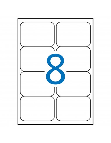 Apli Etiquetas Naranja Fluorescente Permanentes 99.1 x 67.7mm 100 Hojas