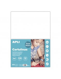 Apli Cartulina Blanca A4 170g 50 Hojas