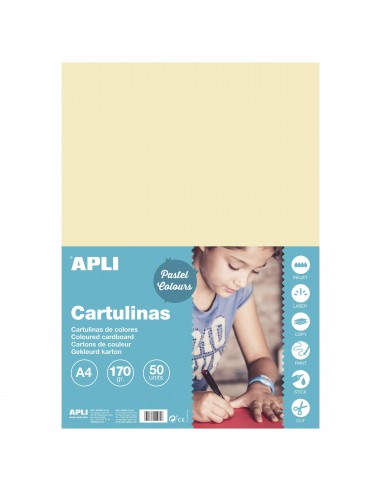 Apli Cartulina Marfil A4 170g 50 Hojas