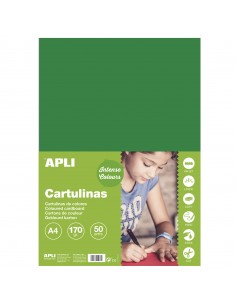 Apli Cartulina Verde Oscuro A4 170g 50 Hojas