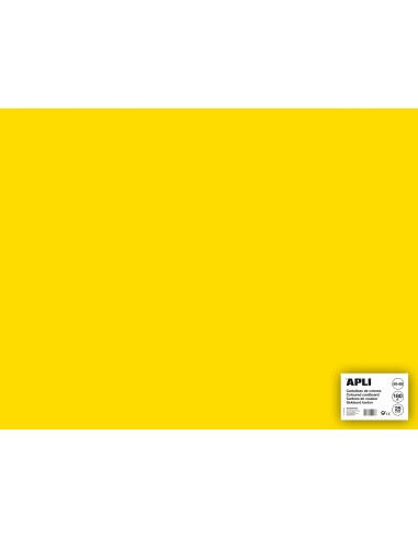 Apli Cartulina Amarilla 50 x 65cm 170g 25 Hojas