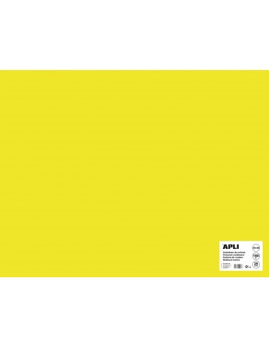 Apli Cartulina Amarillo Fluorescente 50 x 65cm 170g 25 Hojas