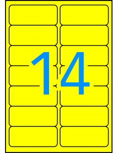 Apli Etiquetas Amarillas Permanentes 99.1 x 38.1mm 20 Hojas