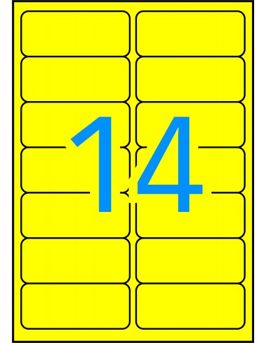 Apli Etiquetas Amarillas Permanentes 99.1 x 38.1mm 20 Hojas