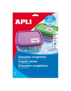 Apli Etiquetas Blancas Especial Congelador 63.5 x 33.9mm 10 Hojas