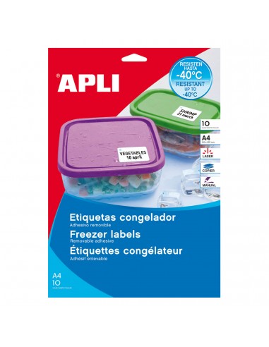 Apli Etiquetas Blancas Especial Congelador 210 x 148mm 10 Hojas