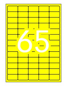 Apli Etiquetas Amarillo Fluorescente Permanentes 38.1 x 21.2mm 20 Hojas