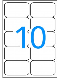 Apli Etiquetas Blancas Resistentes Intemperie 99.1 x 57mm 20 Hojas