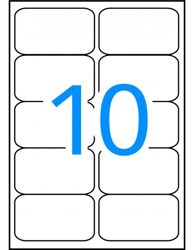 Apli Etiquetas Blancas Resistentes Intemperie 99.1 x 57mm 20 Hojas